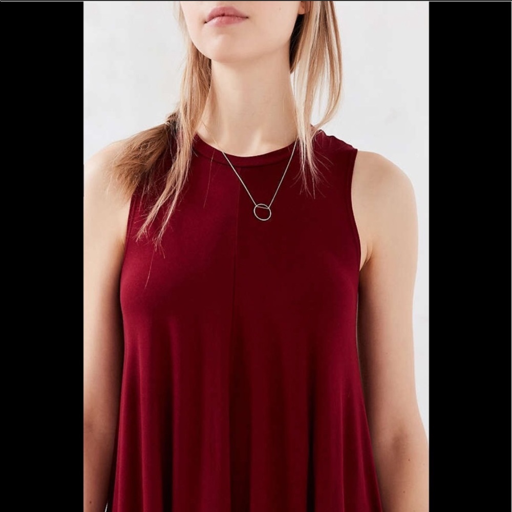 UO Silence + Noise Swingy Tank Dress Red Small - Picture 4 of 8